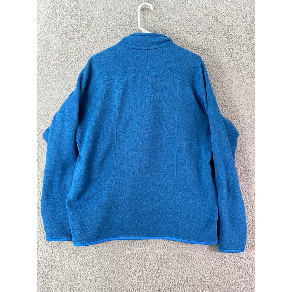 Patagonia Better Sweater 1/4 Zip Men XL Blue Excellent Heathered Fleece Pullover - Picture 4 of 7